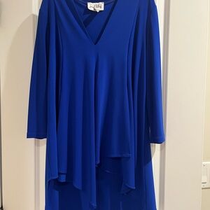 Joseph Ribkoff Royal Blue 3/4 Sleeve long blouse/tunic style